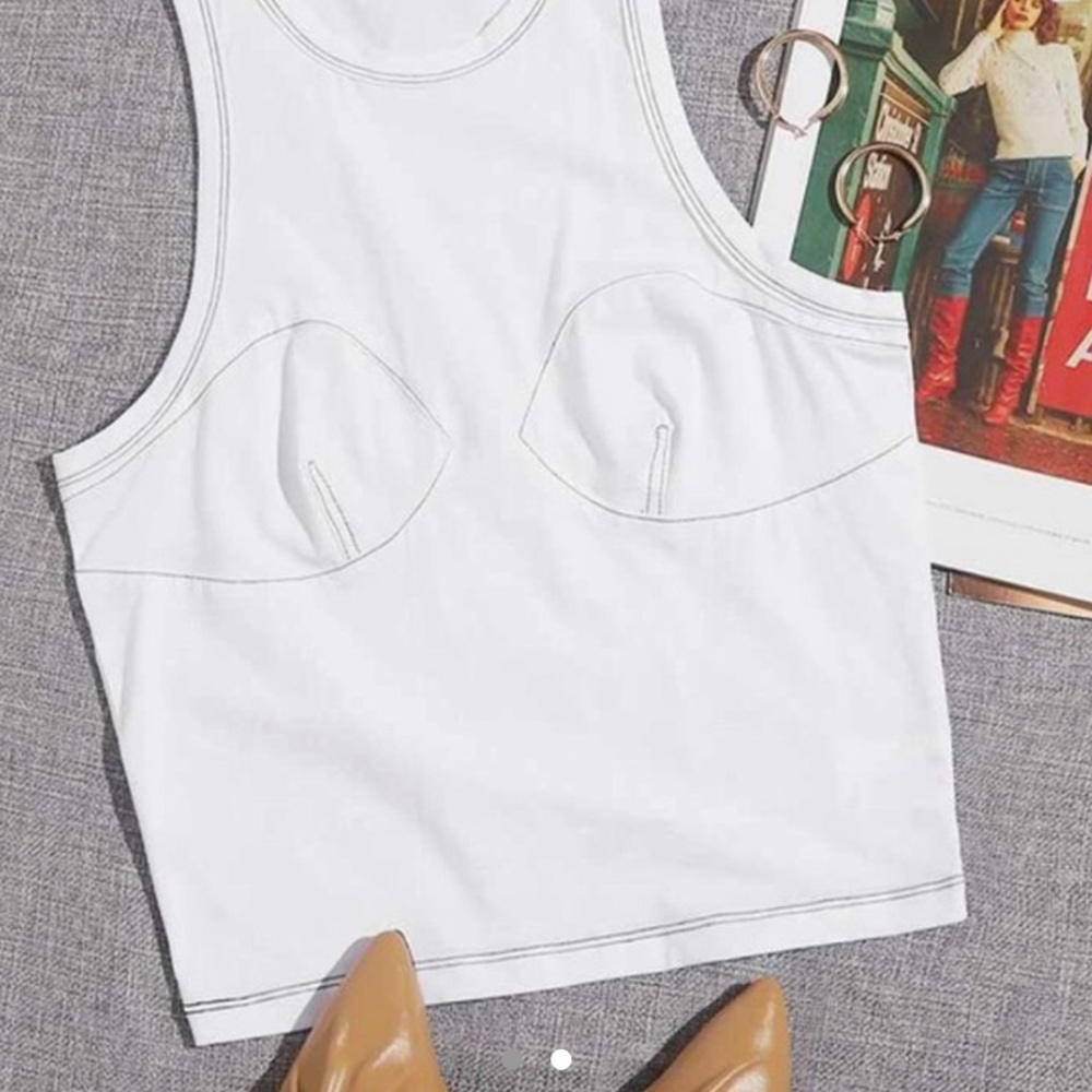STITCH CONTRAST TANK - Picture 2 of 2